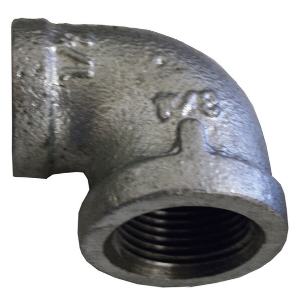 Jones Stephens 1in. x 3/4in. Galvanized Iron 90Deg. Reducing Elbow, Banded G2350159 - main